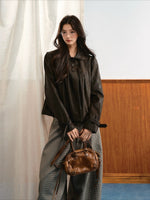 Doll Collar PU Jacket