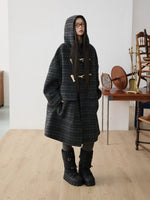 Wool Blend Hooded Duffle Coat