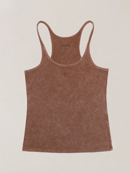 Vintage Chinese Ink Camouflage Sports Camisole