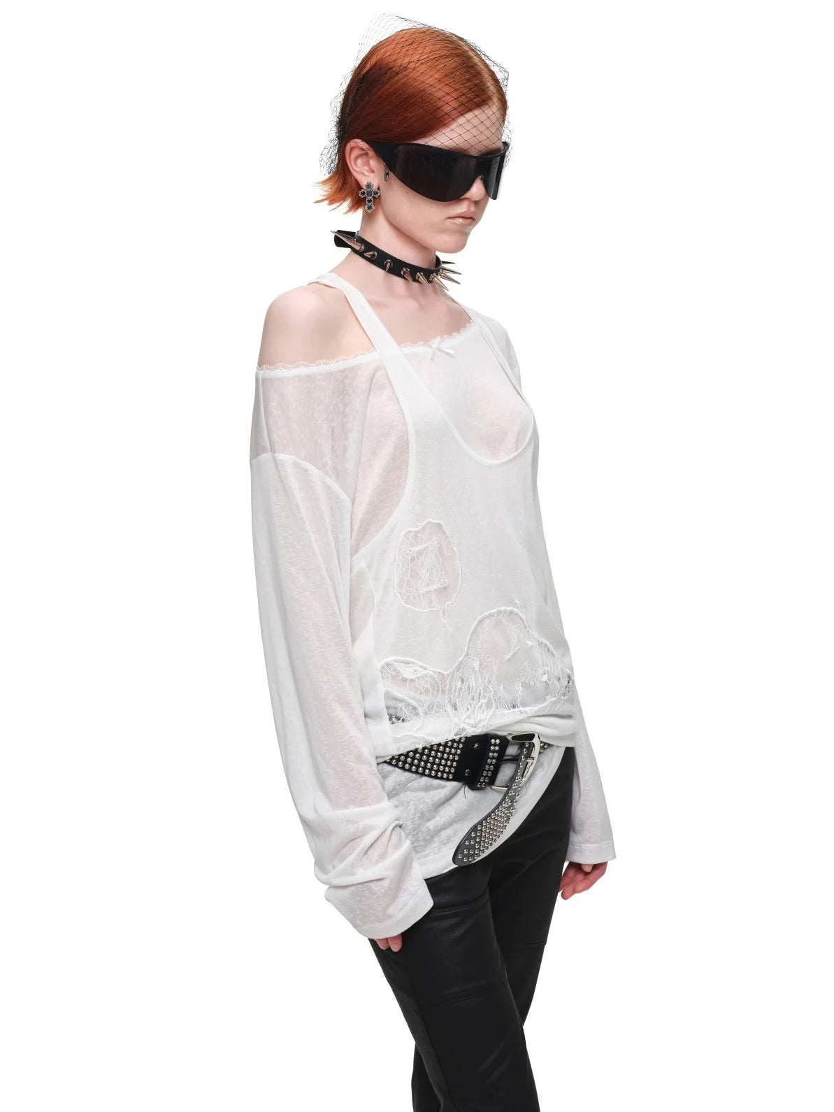 Lace Patch Layered Tee