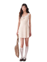 Floral Leopard Lace Slip Dress
