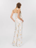 Vintage Floral Print Overalls