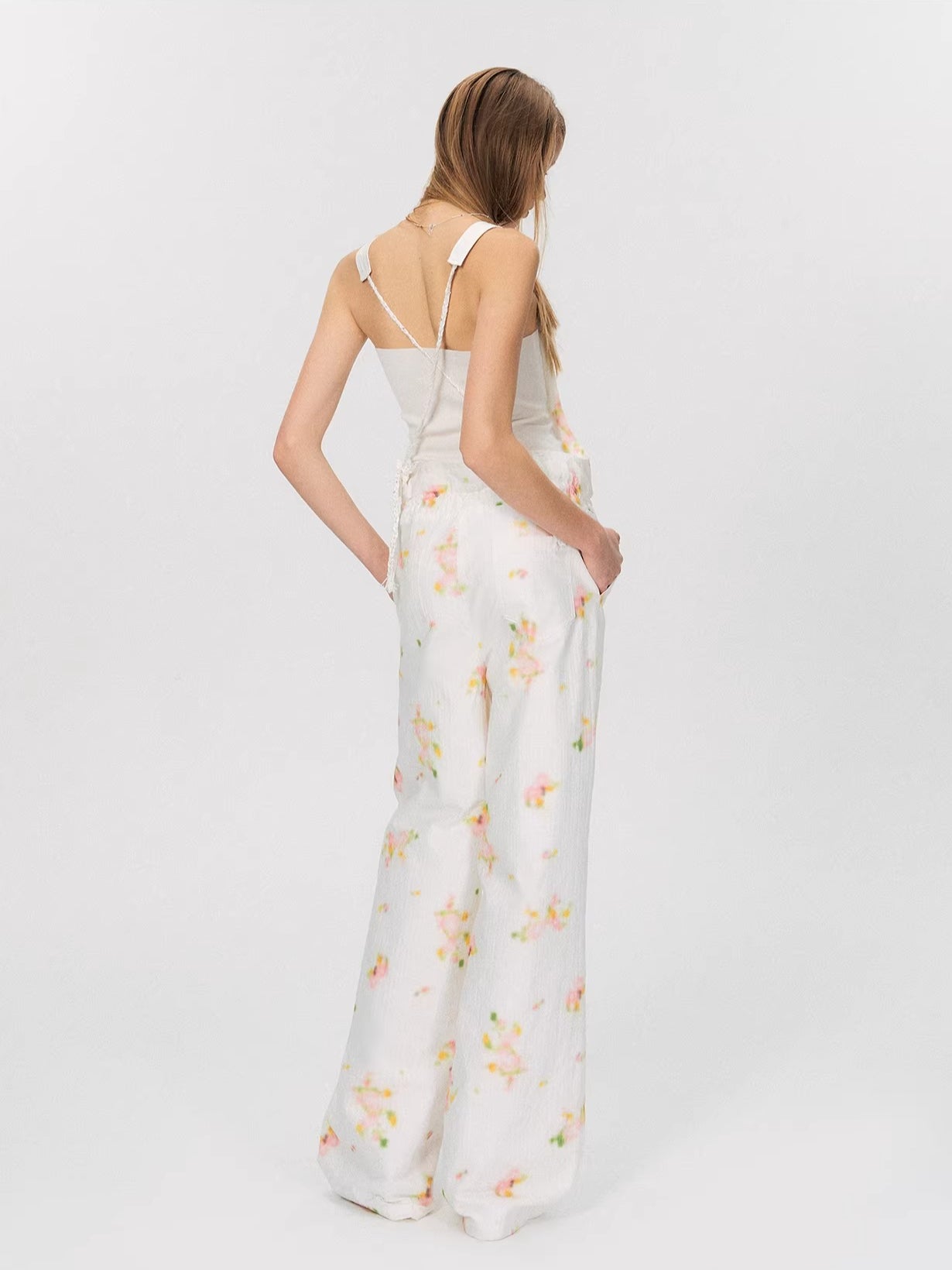 Vintage Floral Print Overalls