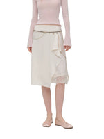 Asymmetric Satin Skirt