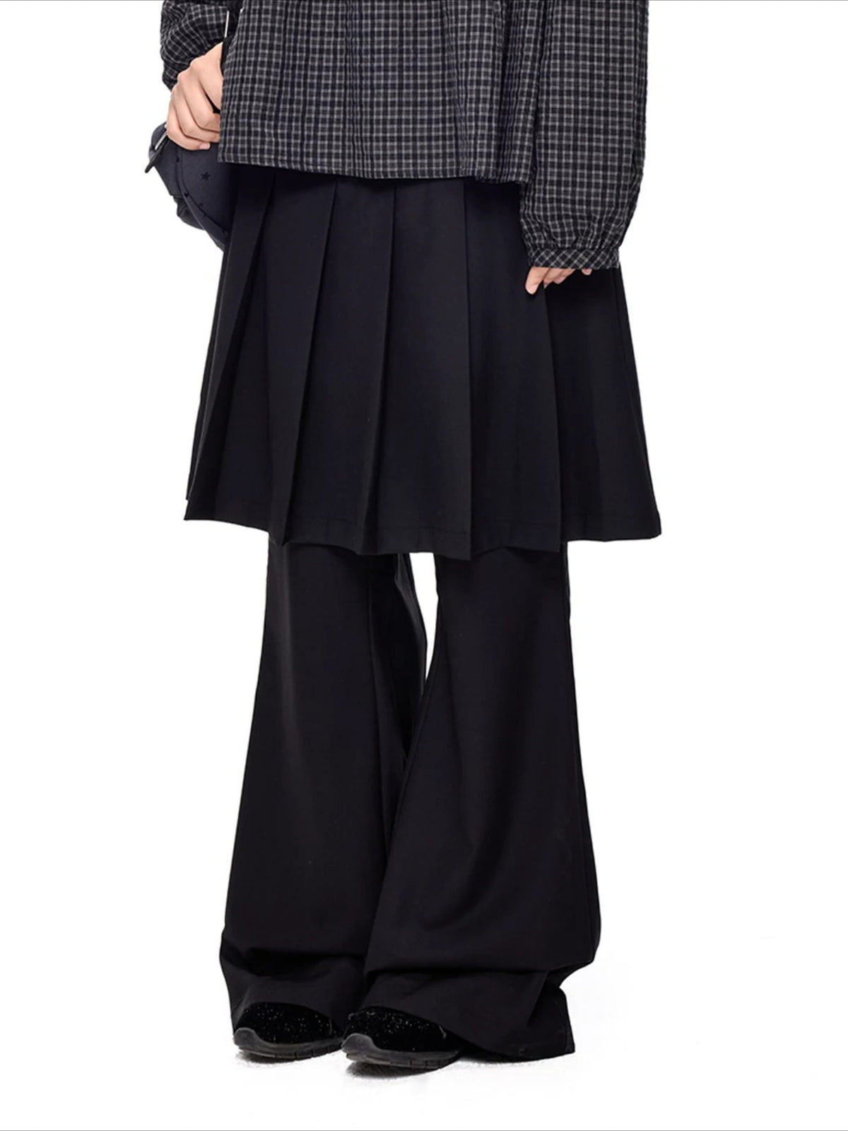 Pleated Skirt Flare Pants