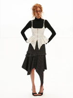 Structured Twill Corset Camisole Top