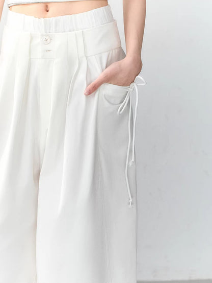 Double-Waist Oversized Wide Leg Pants