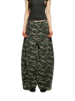 Washed Camo Wide Leg Jeans