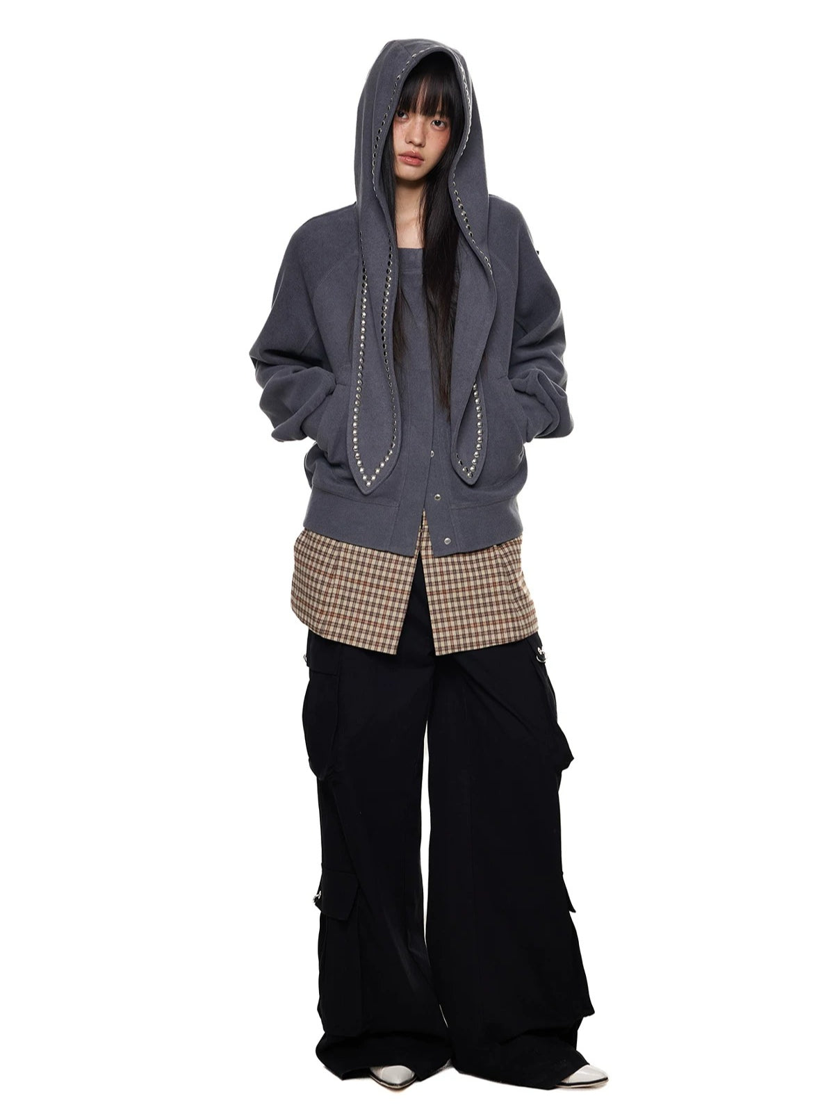 Rabbit Ear Rivet Hoodie