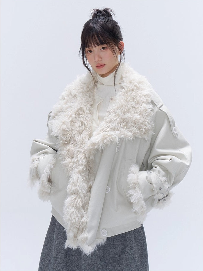 Eco Fur Leopard PU Padded Parka