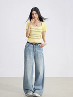 Layered Square-Neck Top