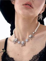 Vintage Bow Pearl Choker