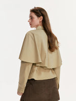 Tencel Cotton Napoleonic Cape Trench Coat