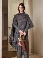 Velvet Bunny Wool Cloud Off-Shoulder Knit Cardigan & Pants Set