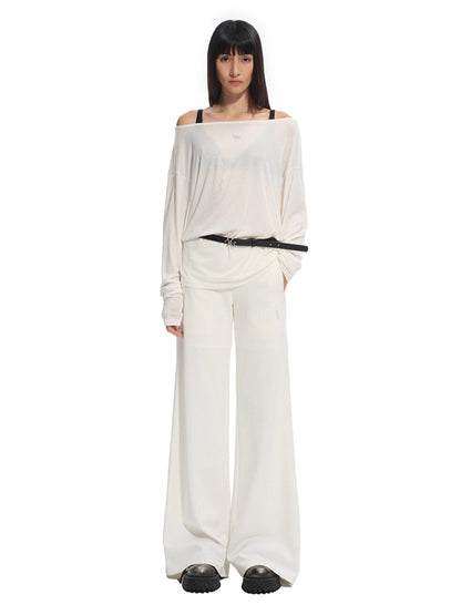 Twisted Backless Off-Shoulder T-Shirt