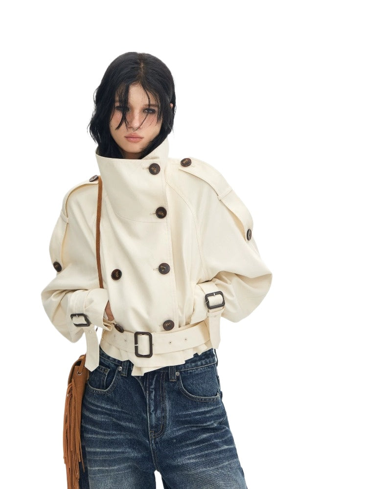 Stand Collar Trench Jacket
