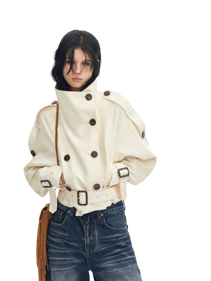 Stand Collar Trench Jacket