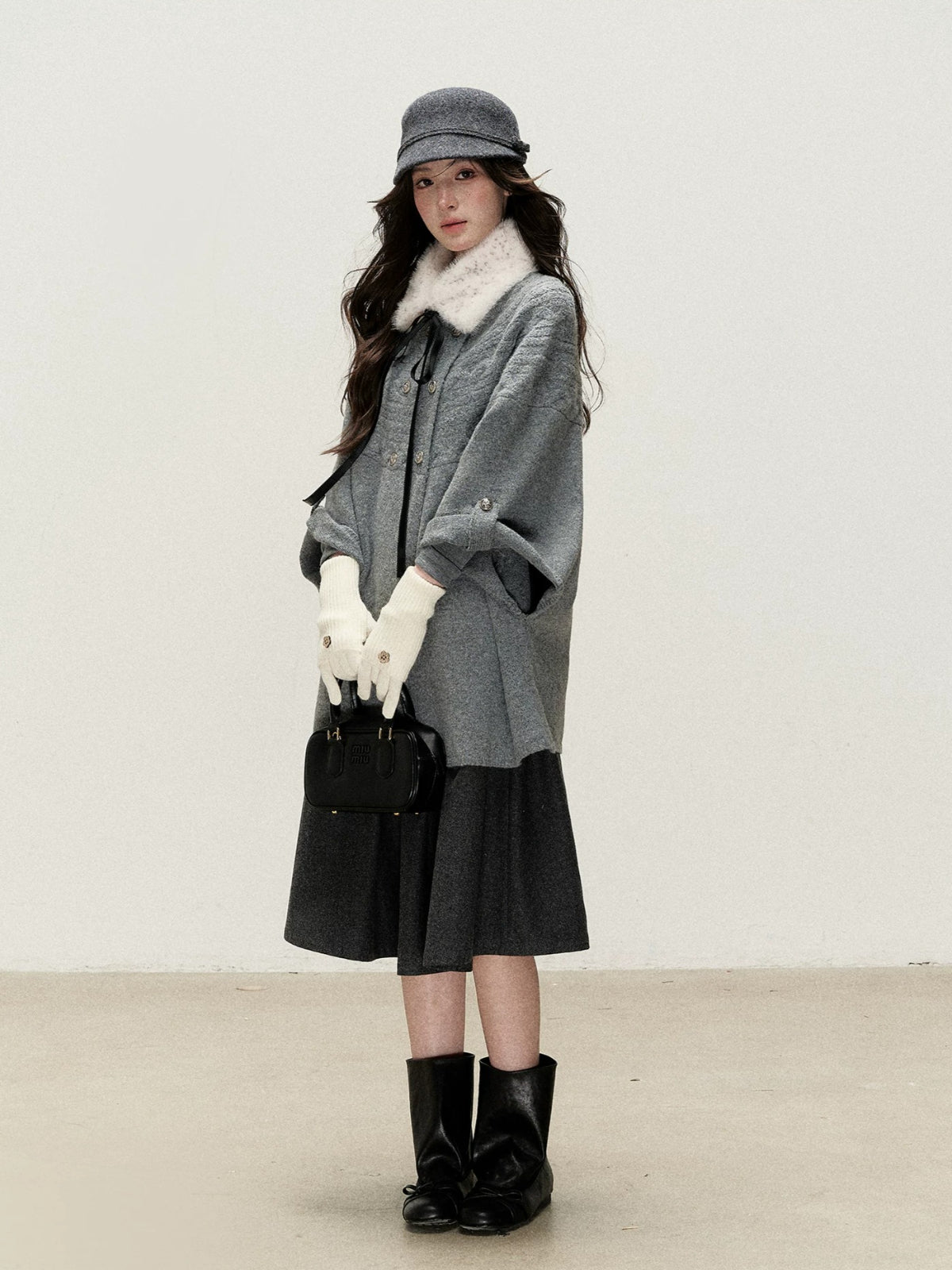 Cable Knit Cape Cardigan
