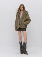 Faux Fur Trimmed Down Jacket