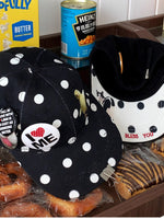 Badge Polka Dot Canvas Baseball Cap