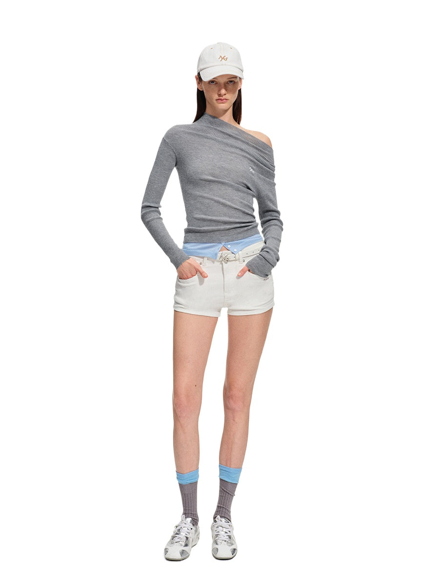 Neva Wool-Blend Knit Crewneck