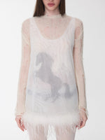 Ostrich Hem Mesh Tank