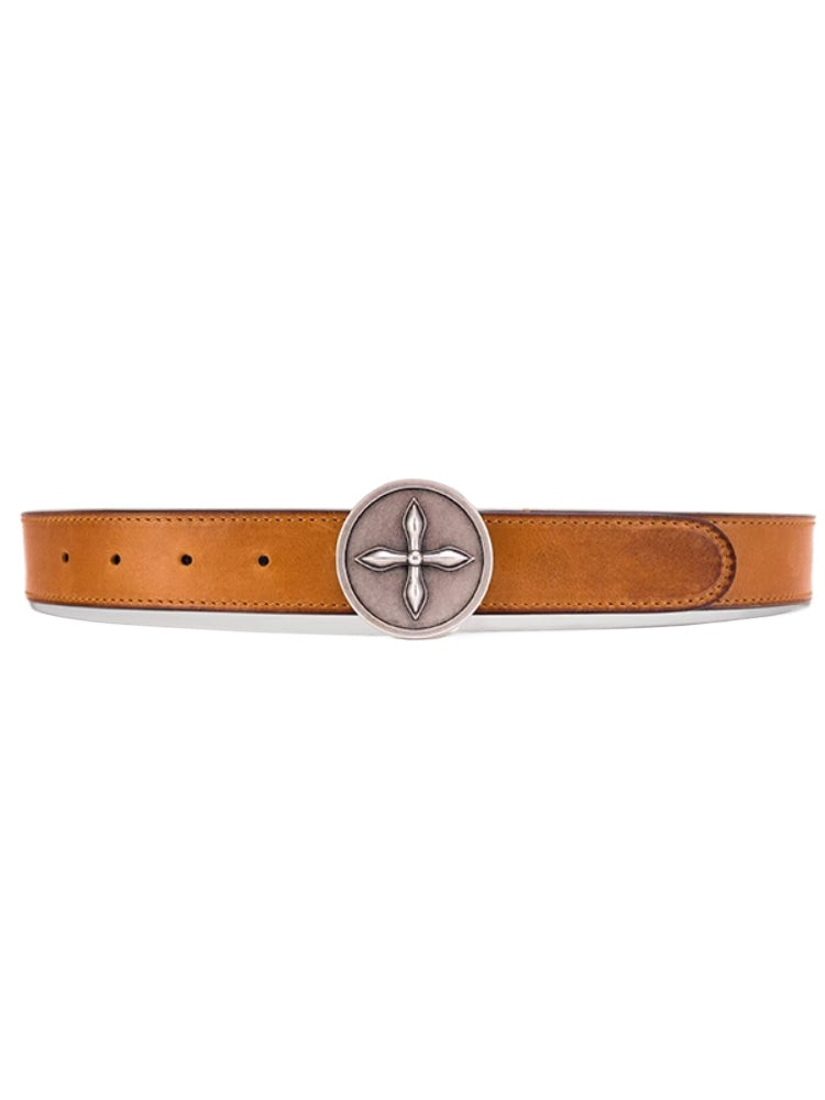 Compass Handcraft Leather Belt
