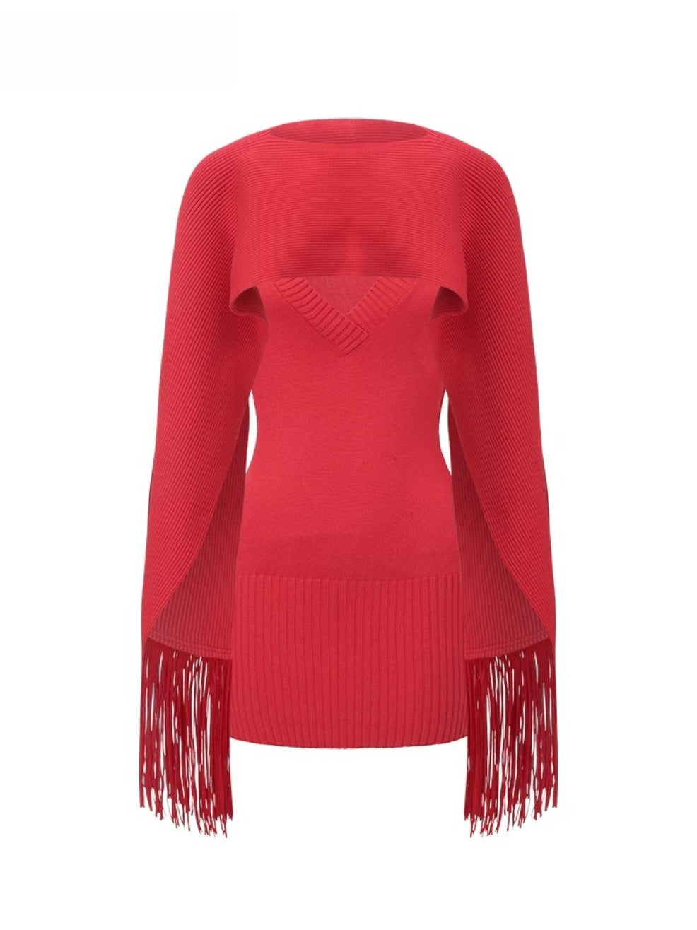 Fringe Knit Dress Set