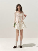 Lace Layered Tie Top