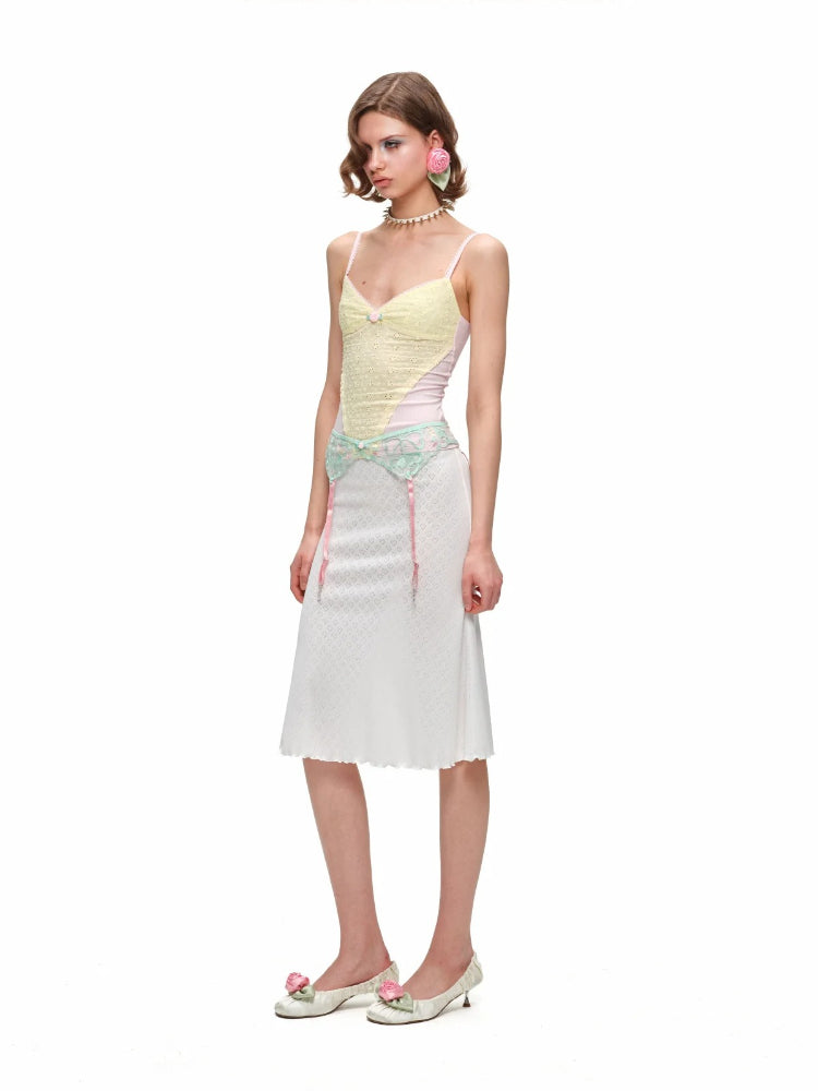 Rose Jacquard V-Neck Camisole