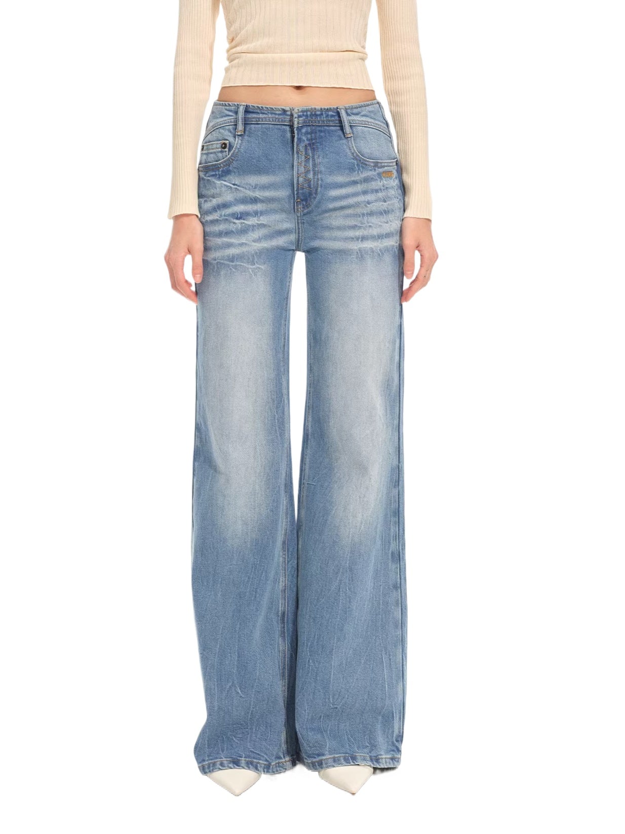 +5CM N4 Proportion Straight-Leg Jeans