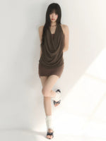 Halter Cowl Bodycon Dress