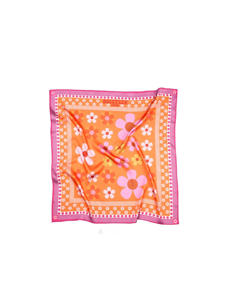 Orange Check Floral Multiway Scarf Top