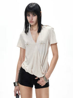 Diamond V Neck T-Shirt