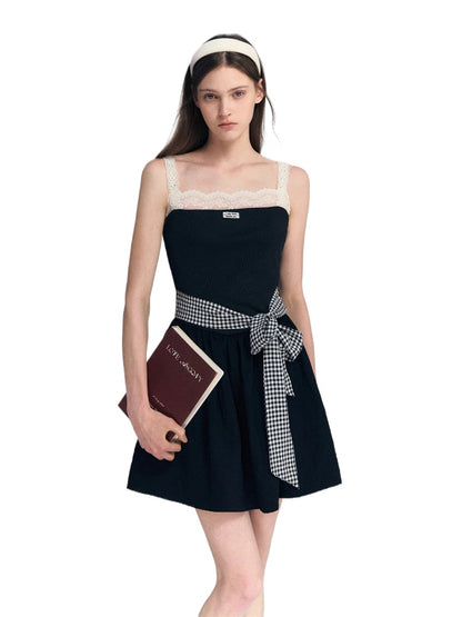 Lace Bow Slip Dress
