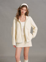 Polar Fleece Hooded Zip Jacket