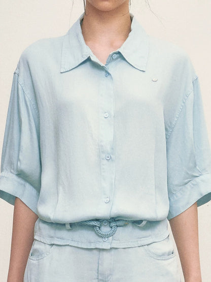 Light Blue Shirt &amp; Shorts Set