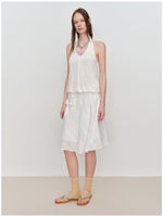 U-Shaped Bud Halter Tank Top