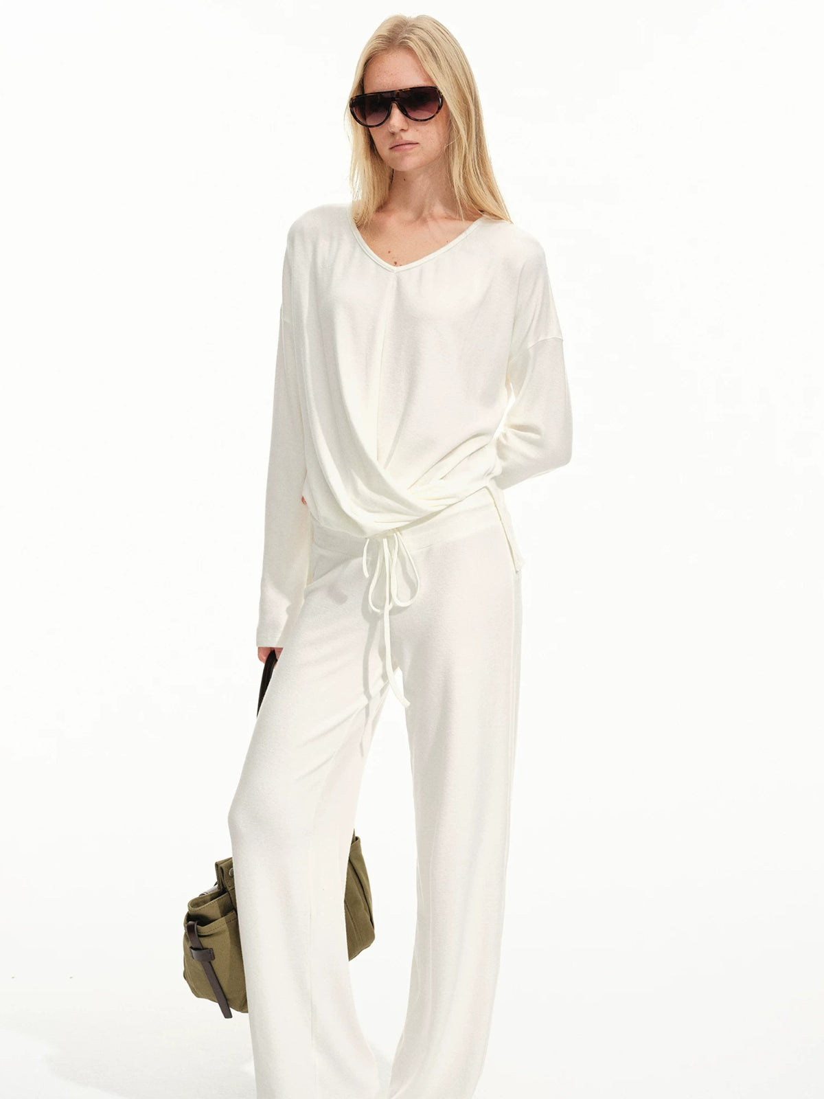 Twist Top &amp; Lounge Pants Set