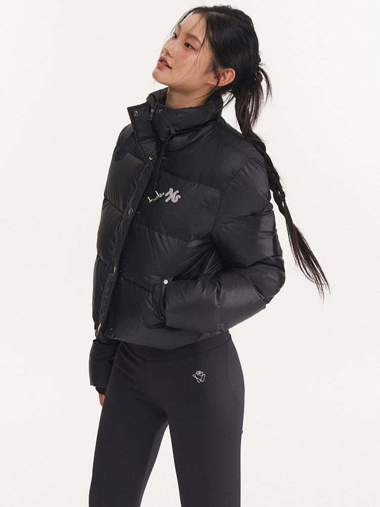 Black &amp; White Pearl Down Short Jacket