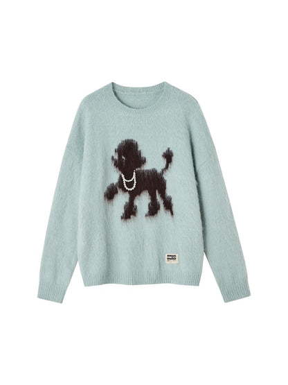 Playful-puppy Crewneck Sweater