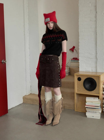 Suede Utility Waist Belt Bag