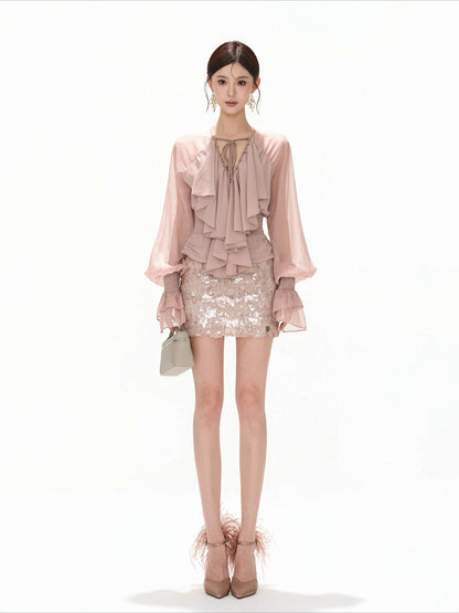 Sequin Mermaid Mini Skirt