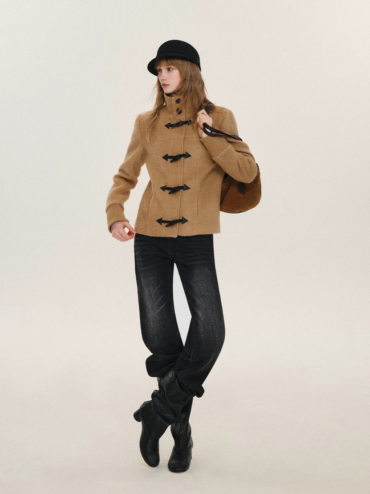 Vintage Wool Blend Toggle Coat