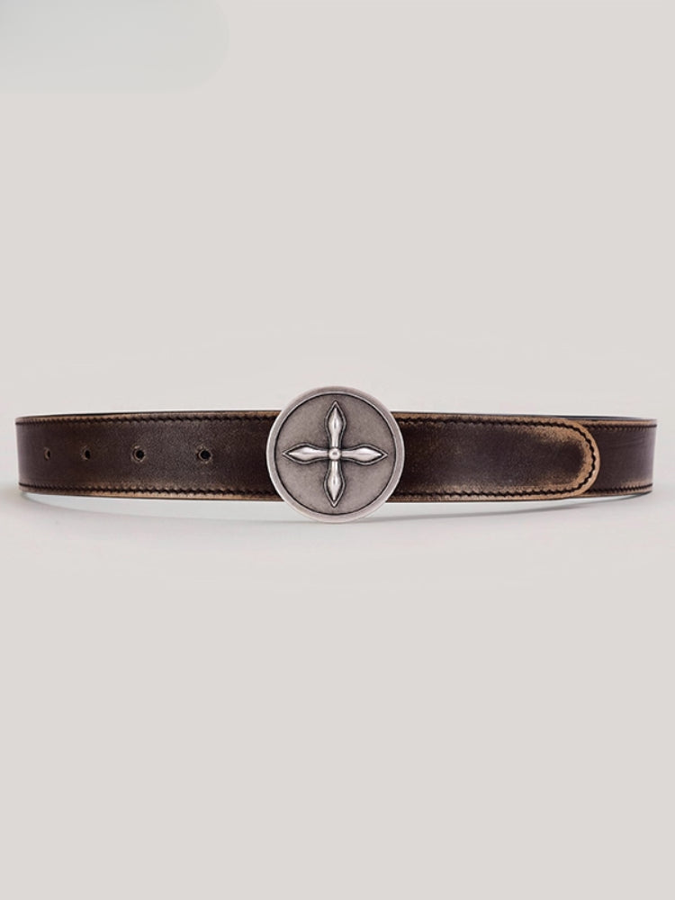 Compass Handcraft Leather Belt