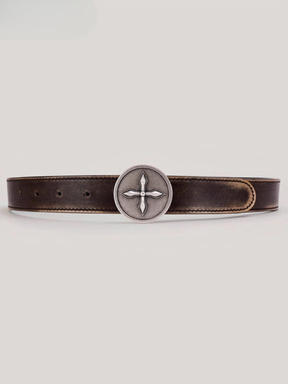 Compass Handcraft Leather Belt