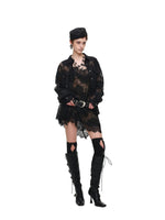 Lace Belted Sheer Shirt