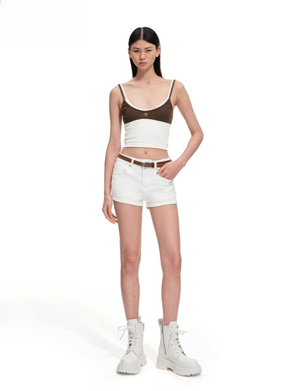 Polar High-Stretch Denim Shorts