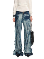 Heavy Washed Denim Straight Pants