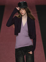 Irregular Pleated Shrug & Top Set